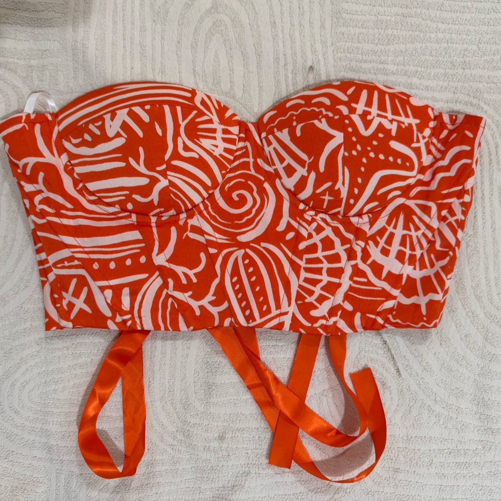 Bright Orange Corset NEVER USED